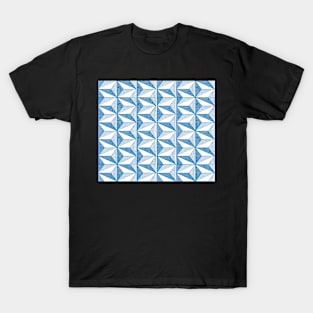 optical triangles (blue and white) T-Shirt